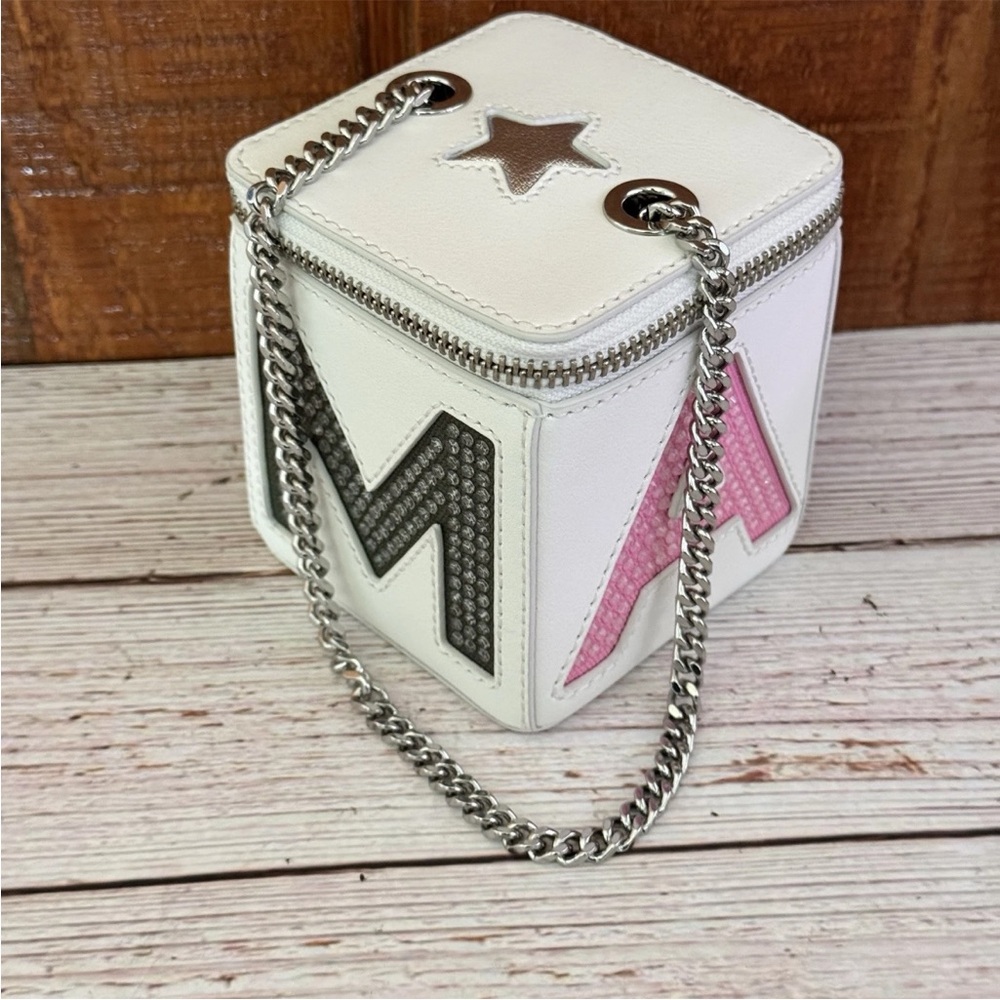 Marc Jacobs White Mini Bag with Pink and Black Accents